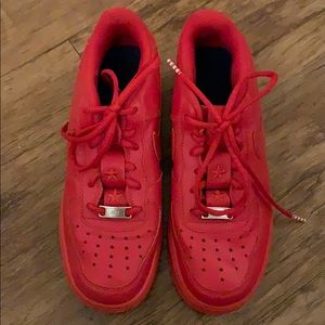 Red Nike Air Force 1 - WORN ONCE